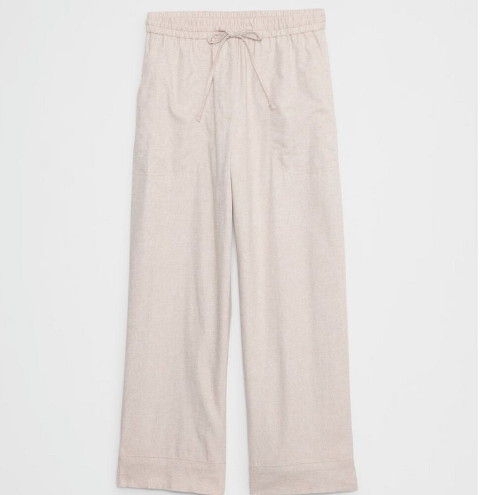 Banana Republic Straight Linen-Blend Pull On Pant